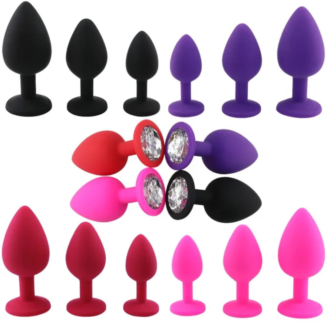 Silicone anal plug set
